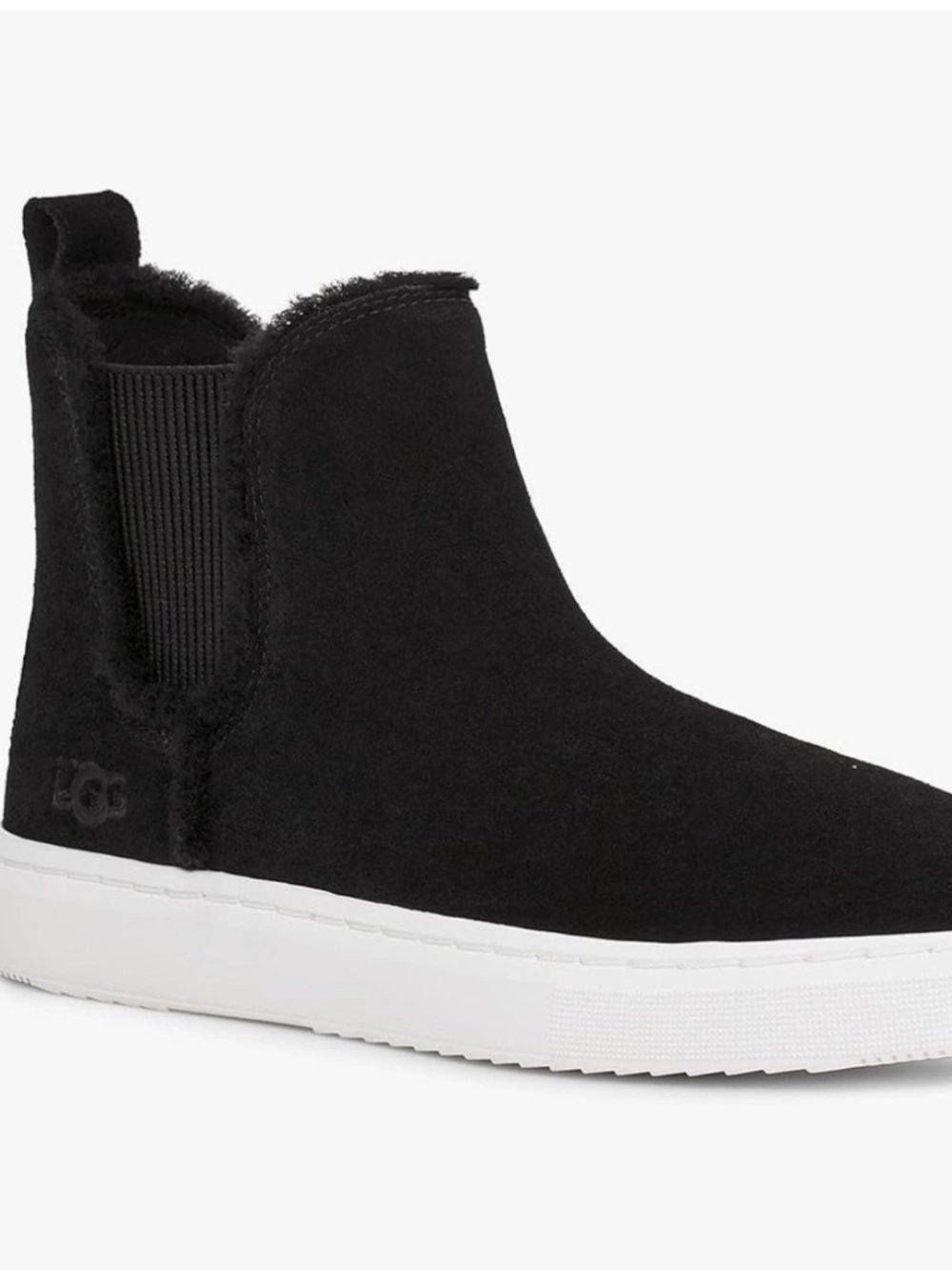 UGG Alameda Chelsea Black Suede Boots Womenโs Size 8 - Picture 1 of 10
